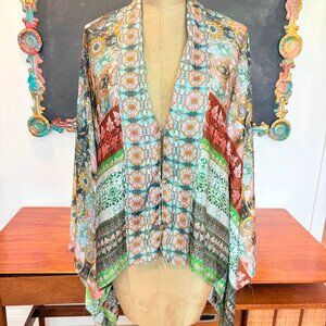 Anthropologie Colorful Kimono Jacket Size xs/s by KAS New York